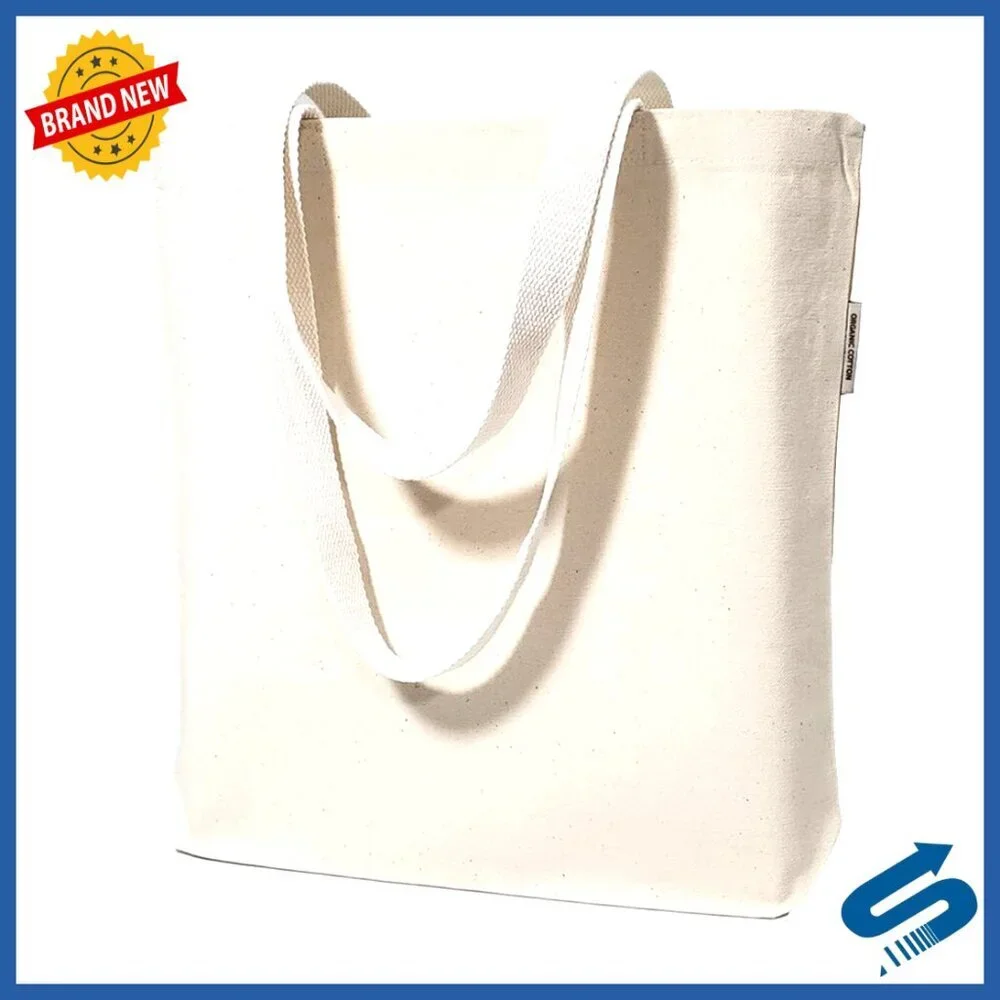 Natural Canvas Tote Bag Bulk Wholesale Plain Organic DIY Craft Decorating